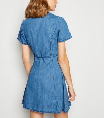 denim tea dress