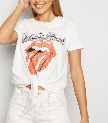 rolling stones t shirt white