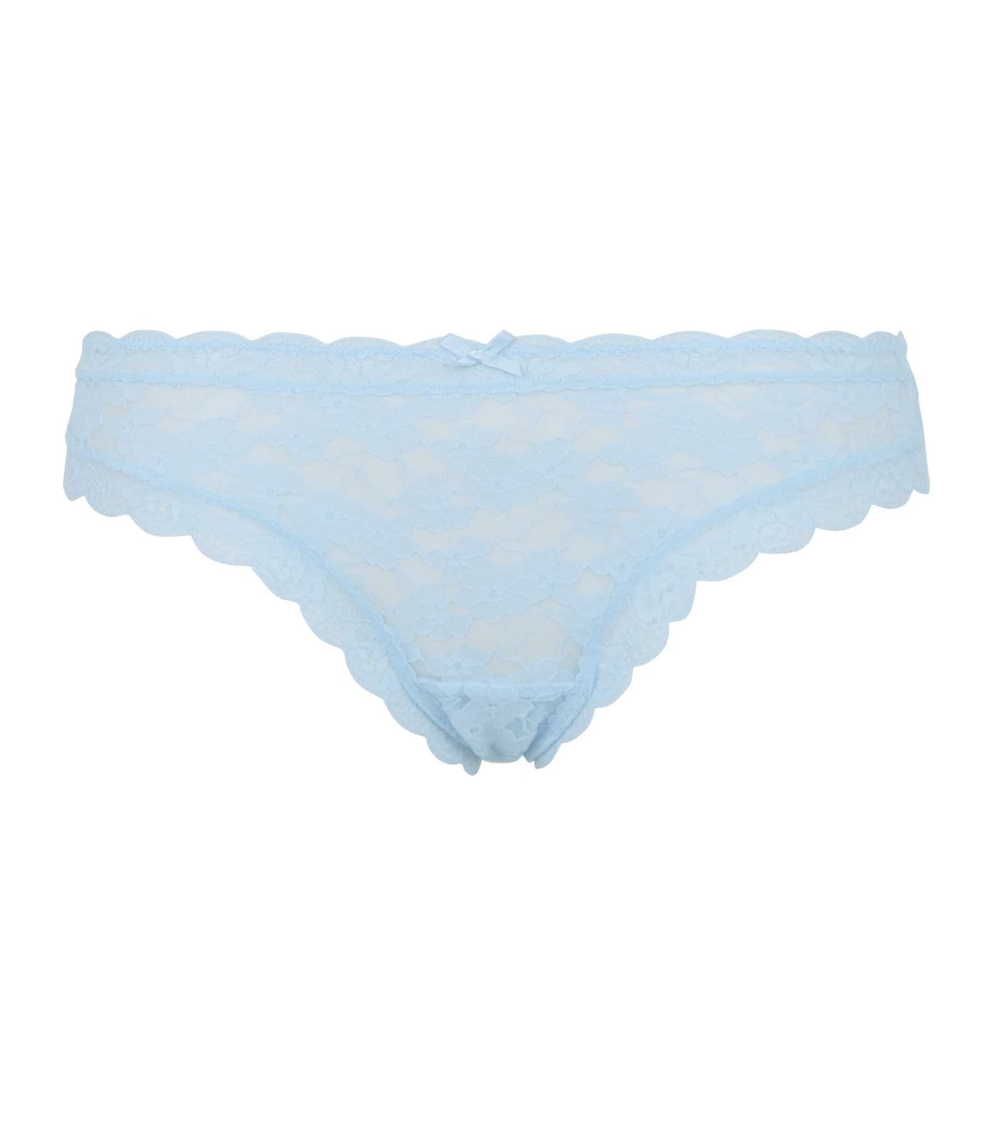 Pale Blue Lace Thong Image 3