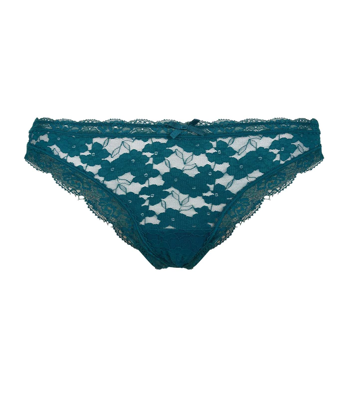 Teal Lace Thong Image 3