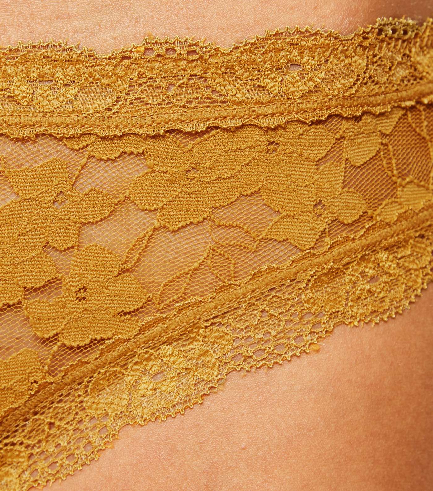Mustard Lace Thong Image 4