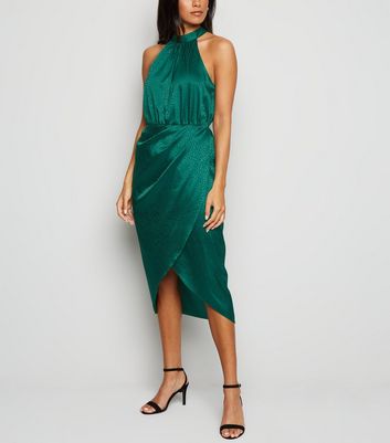 new look olive green dress