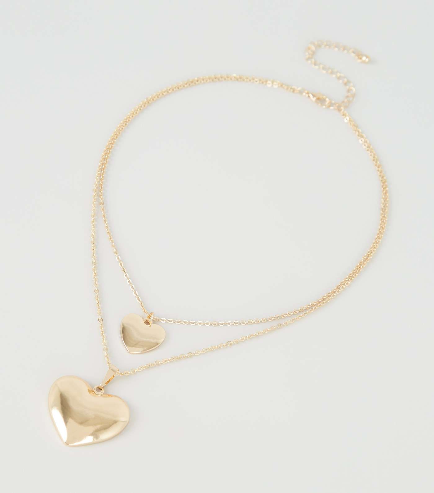 Gold Heart Pendant Layered Necklace  Image 4