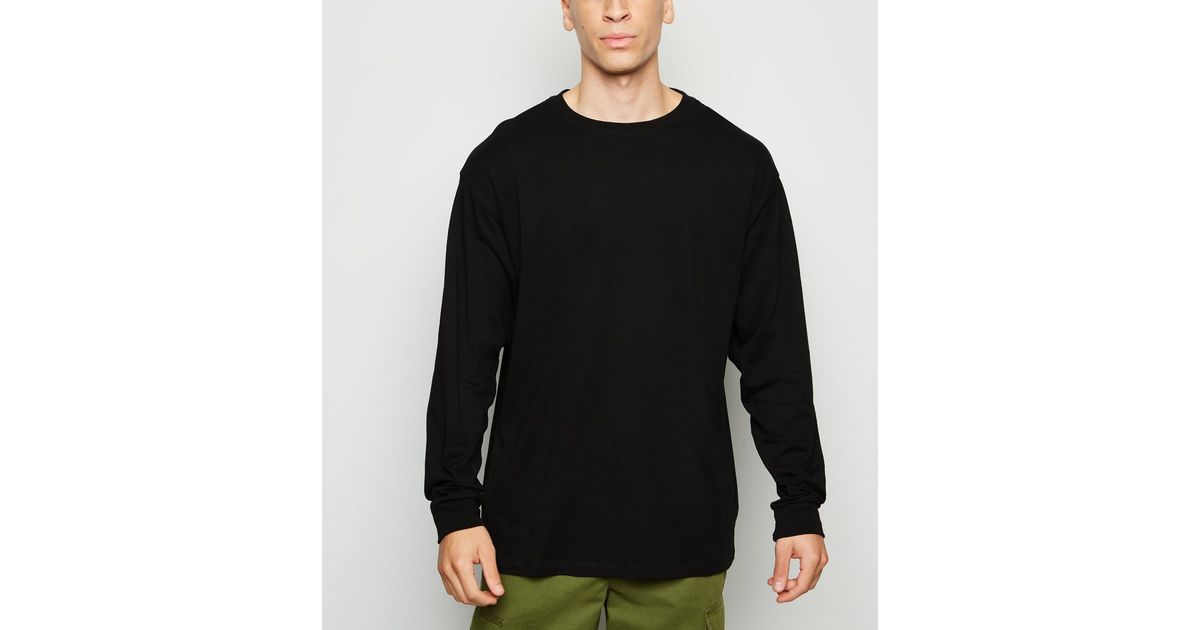 Black Oversized Long Sleeve T-Shirt