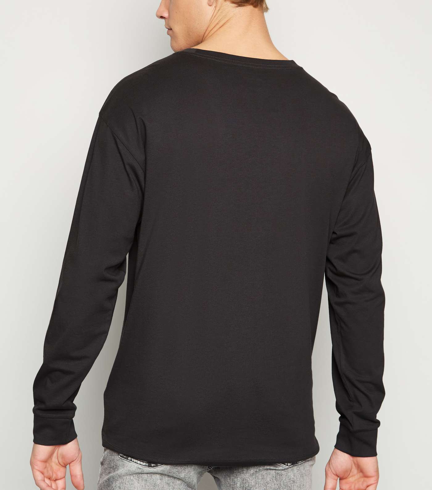 Dark Grey Oversized Long Sleeve T-Shirt Image 3