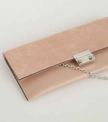 Pale Pink Leather-Look Suedette Clutch Bag New Look Vegan shop for Pale Pink Leather-Look Suedette Clutch Bag New Look Vegan at Shopo