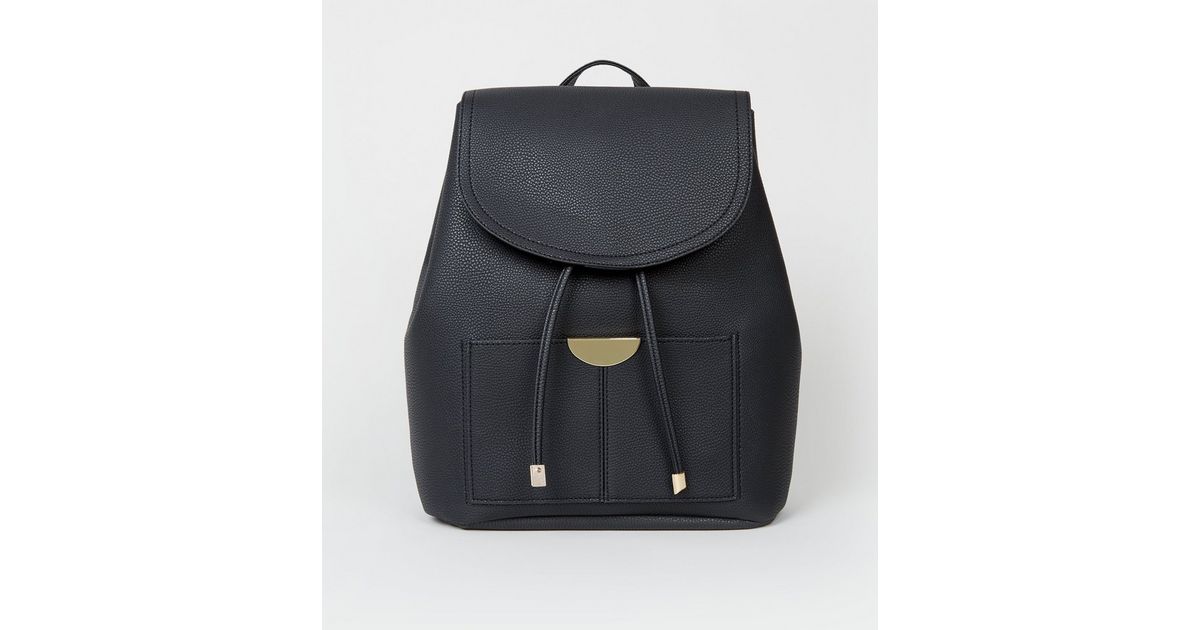 Drawstring Black Backpack Women's New Look Save Big On Bulk
