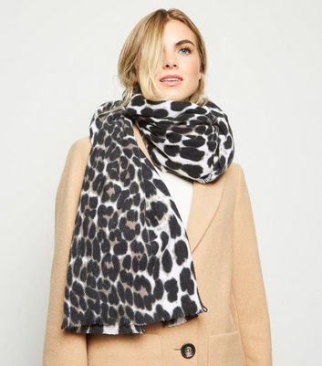 Black hot sale leopard scarf