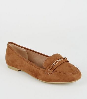 New look hot sale tan loafers