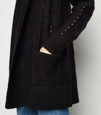 tall black cardigan