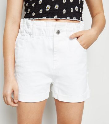 girl white shorts