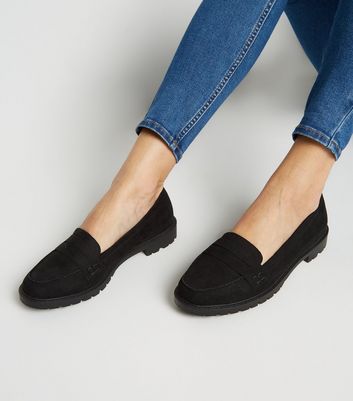 new look wide fit loafers