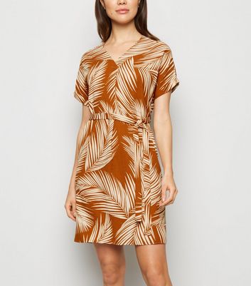 new look palm print dress