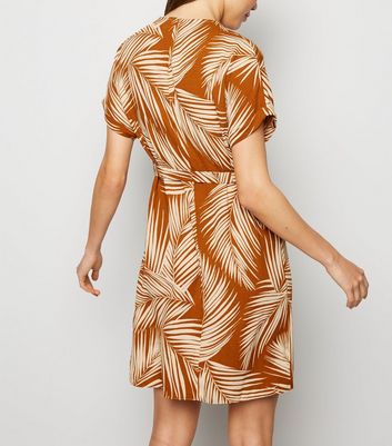 new look palm print dress
