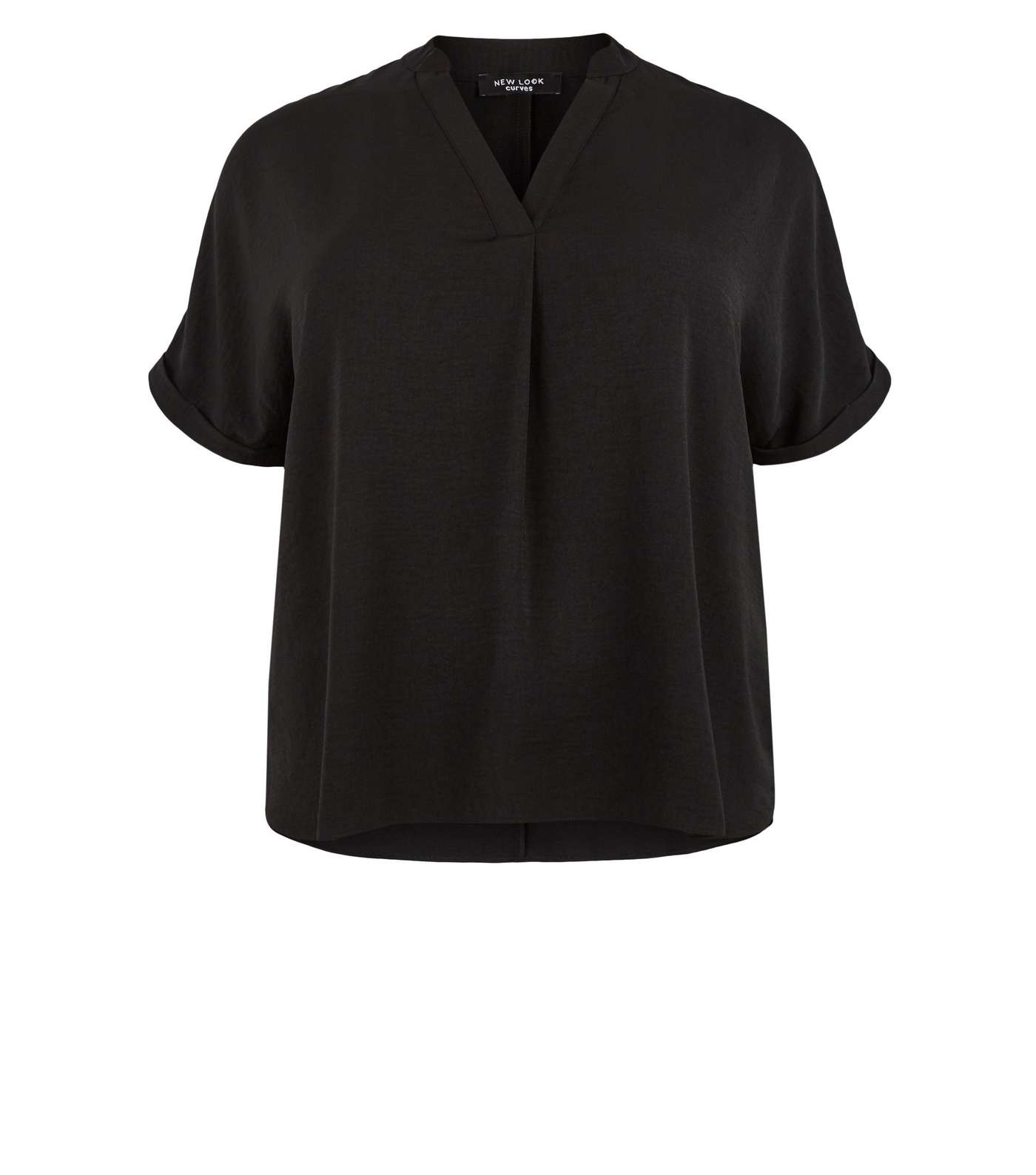 Curves Black Short Sleeve Overhead Shirt Image 4
