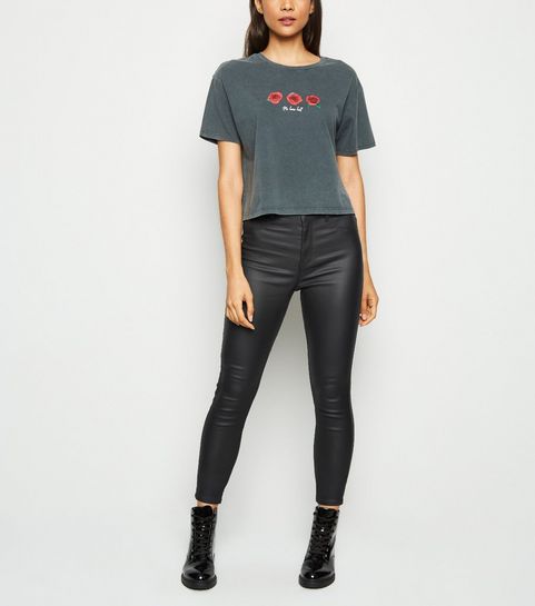 Black Coated Super Skinny Hallie Jeans