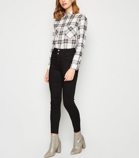 Schwarze „Lift & Shape“ High Waist Skinny Jeans