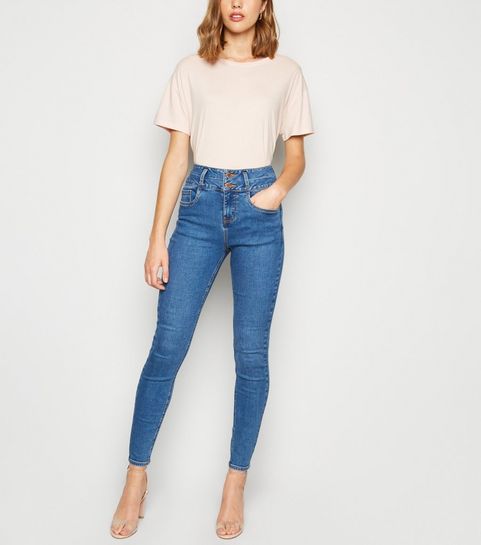 Bright Blue 'Lift & Shape' High Waist Skinny Jeans