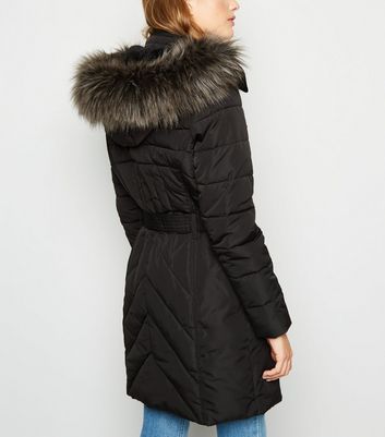 Hooded belted longline puffer Clearance