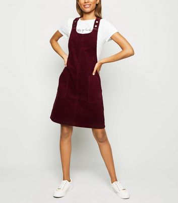 maroon corduroy dress