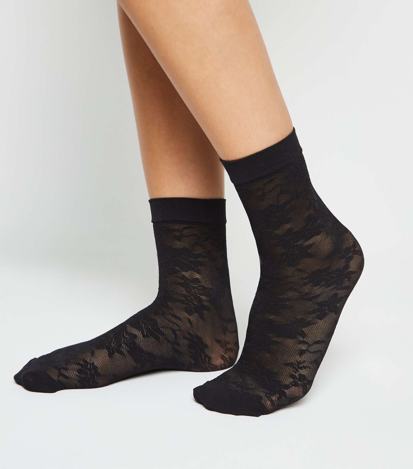Black Lace Socks Image 2
