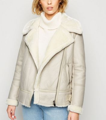 cream aviator coat