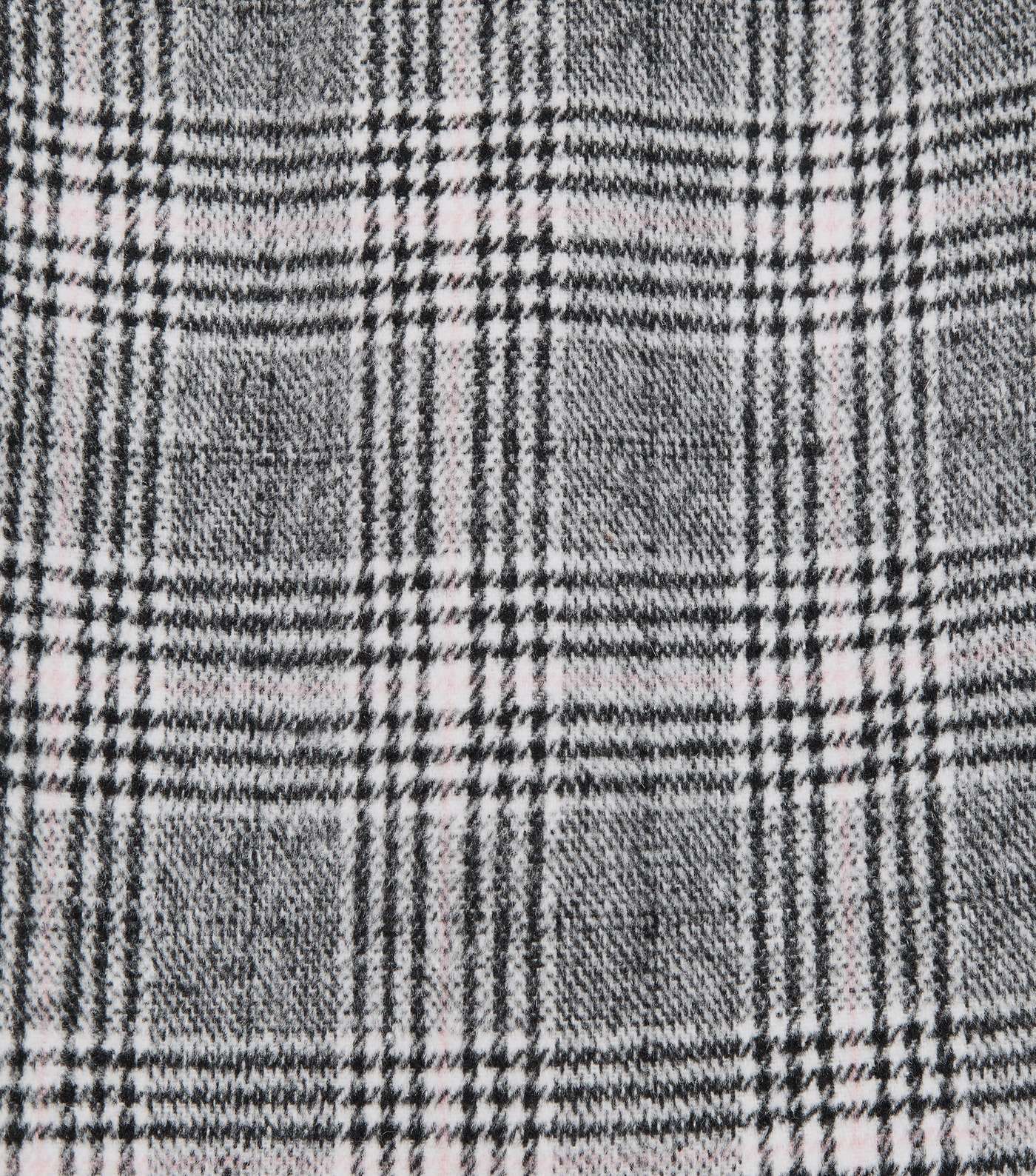 Light Grey Check Brushed Zip Mini Skirt Image 6