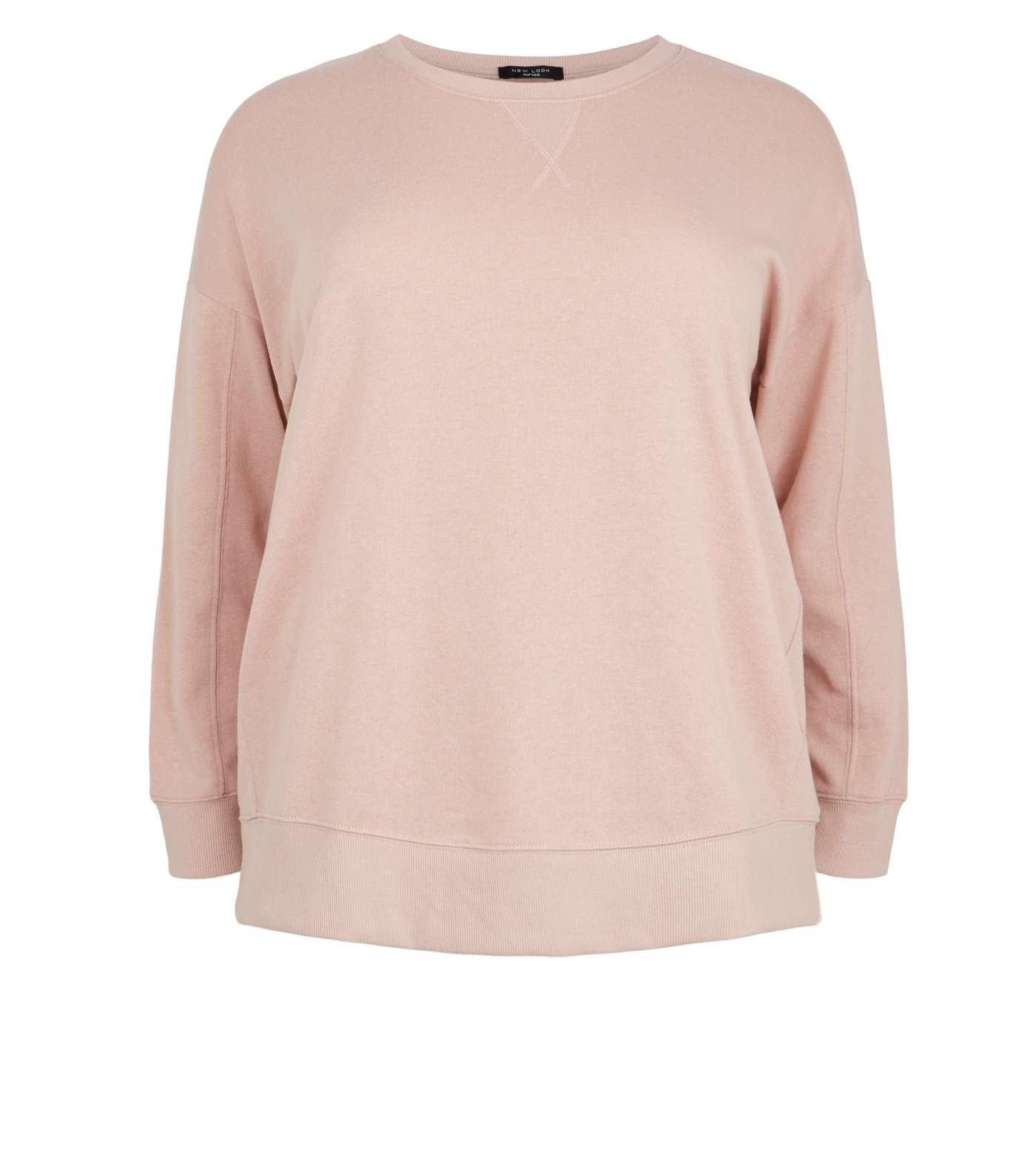 Curves Pale Pink Sweatshirt Image 4