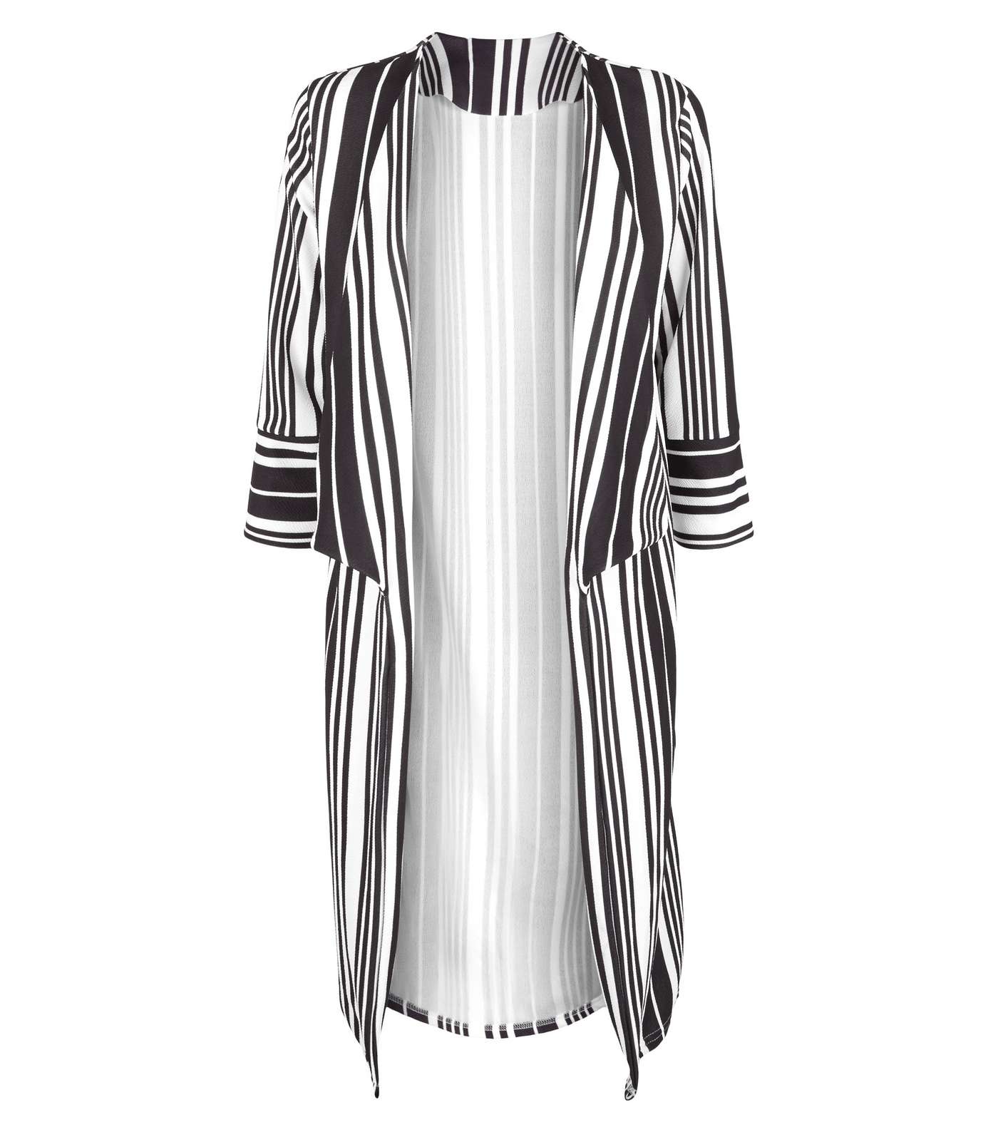 Mela Black Stripe Longline Blazer  Image 4