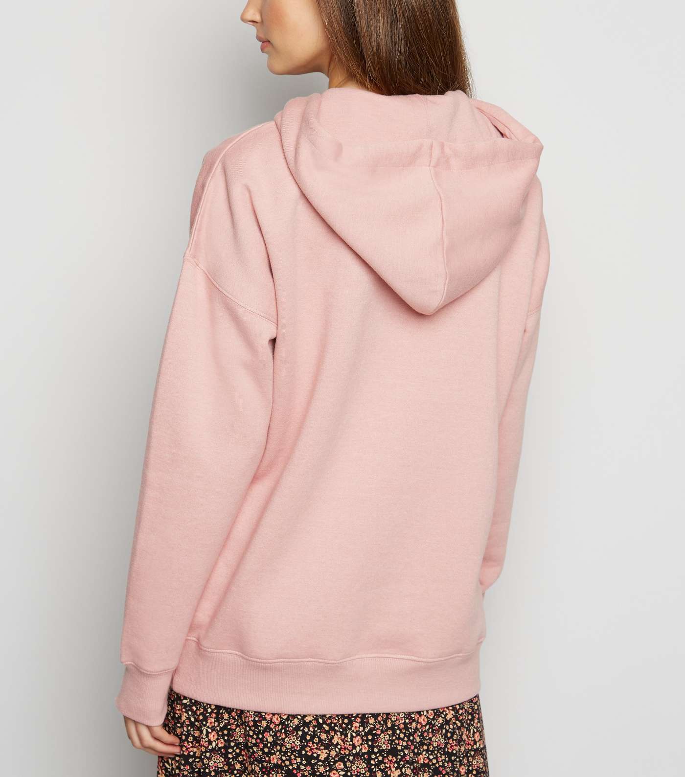 Mid Pink Long Sleeve Jersey Hoodie Image 3