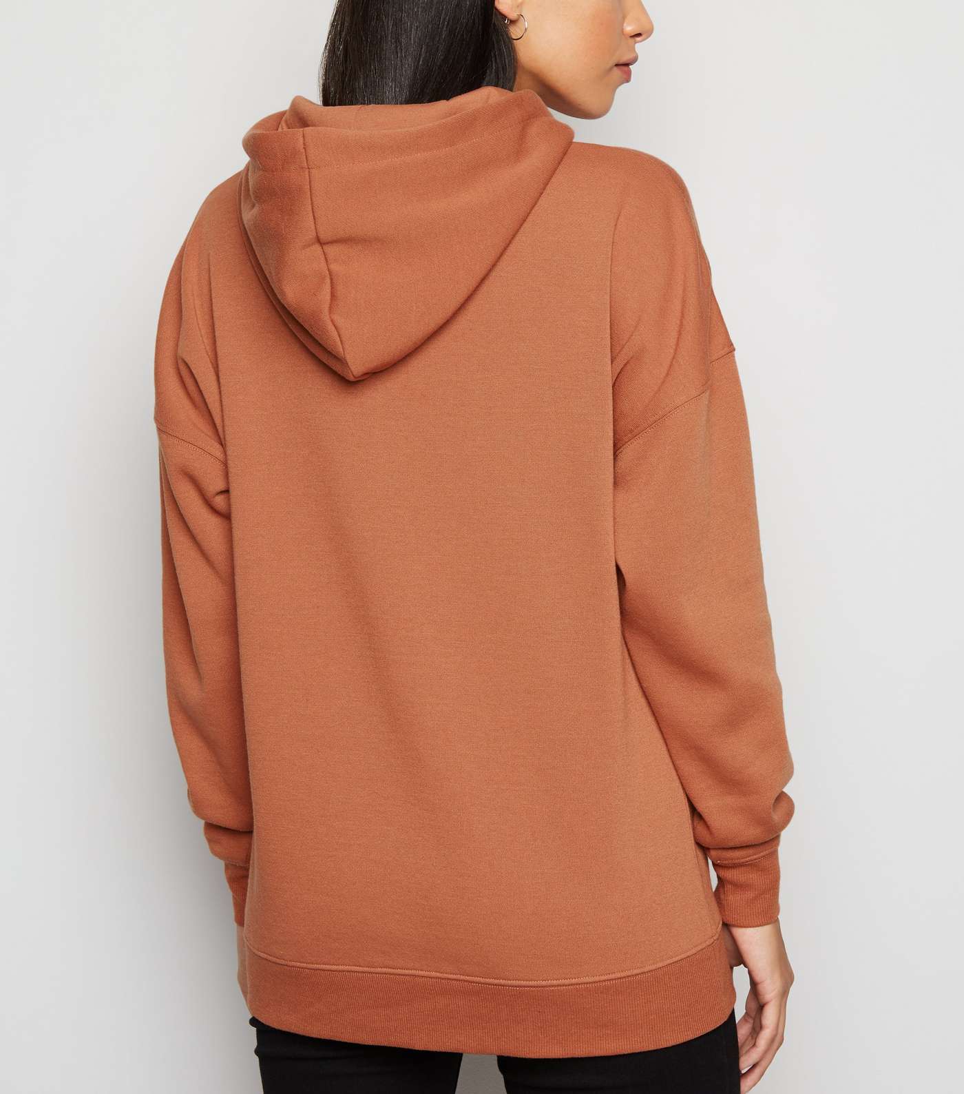 Orange Long Sleeve Jersey Hoodie Image 3