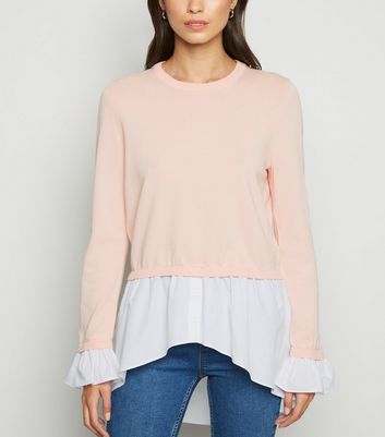 Pink peplum jumper best sale