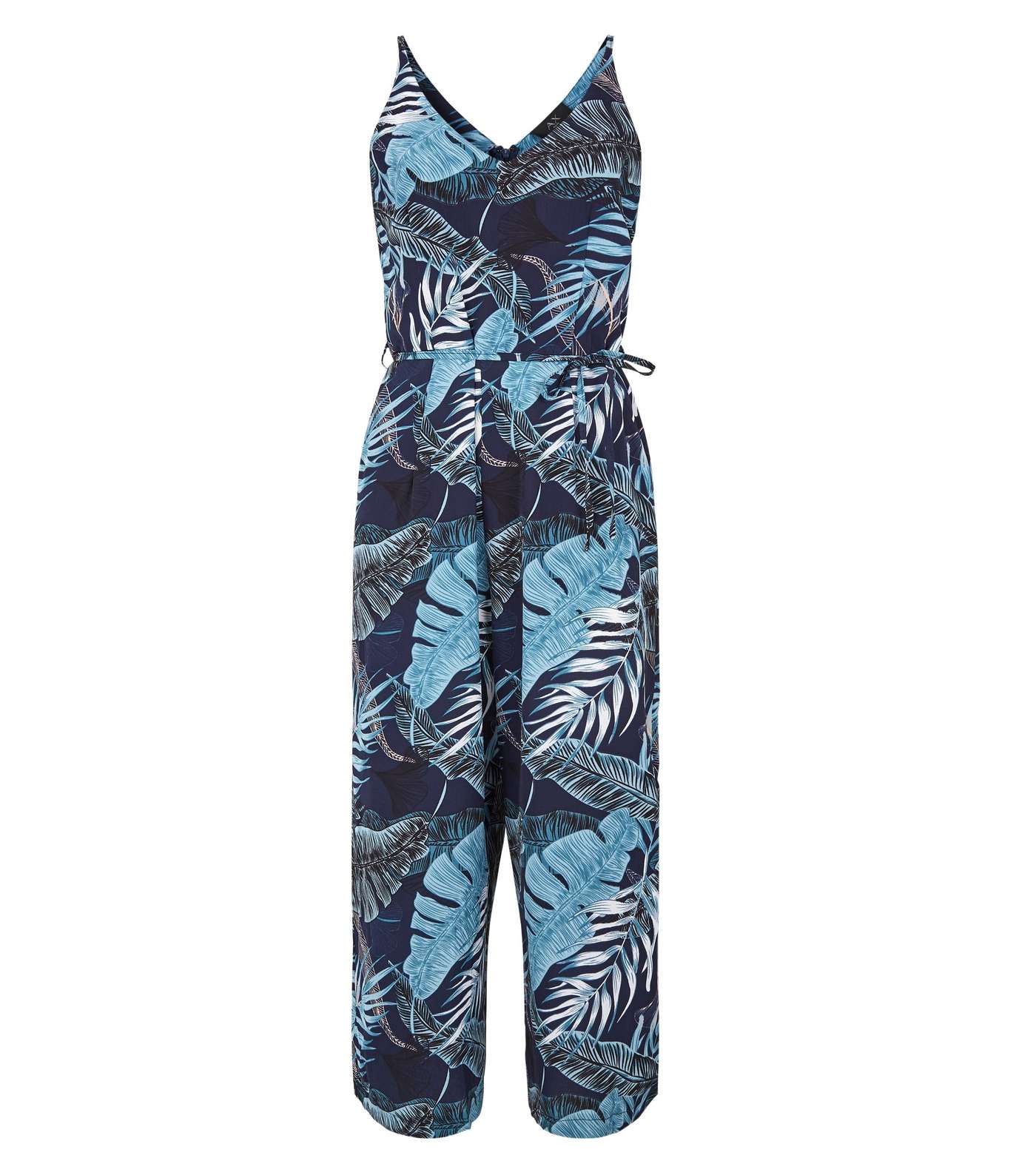 AX Paris Blue Tropical Culotte Jumpsuit Image 4