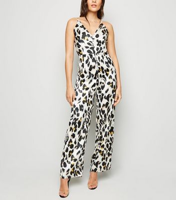 white leopard jumpsuit