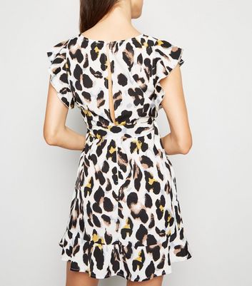 new look ax paris leopard print dress