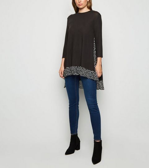 Blue Vanilla Black Spot Split Back Jumper
