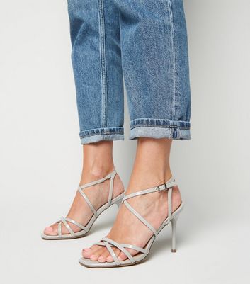 Strappy 2025 grey heels