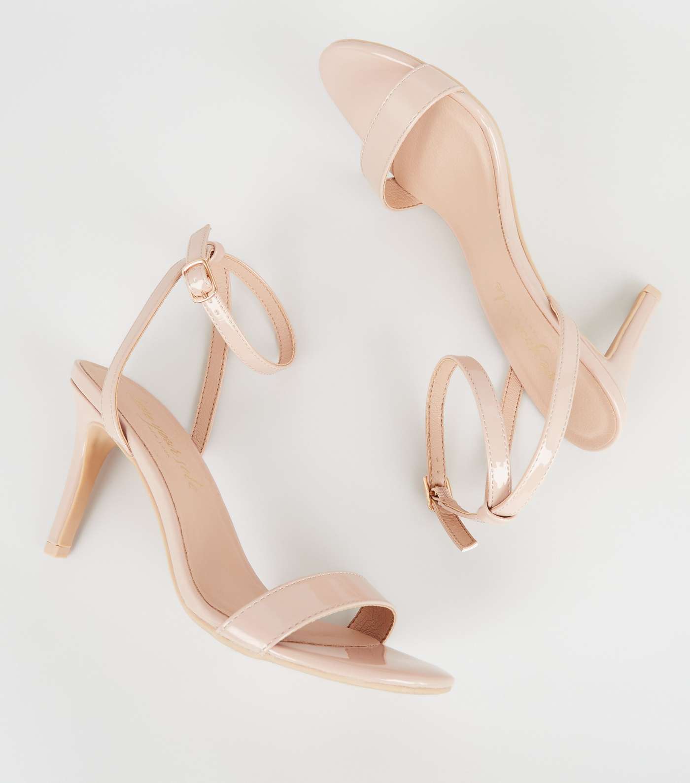 Pale Pink Patent Mid Stiletto Sandals Image 3