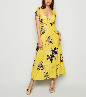 new look yellow floral dress