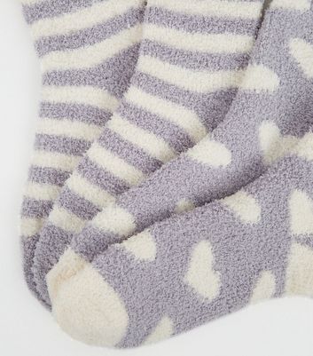 lilac fluffy socks