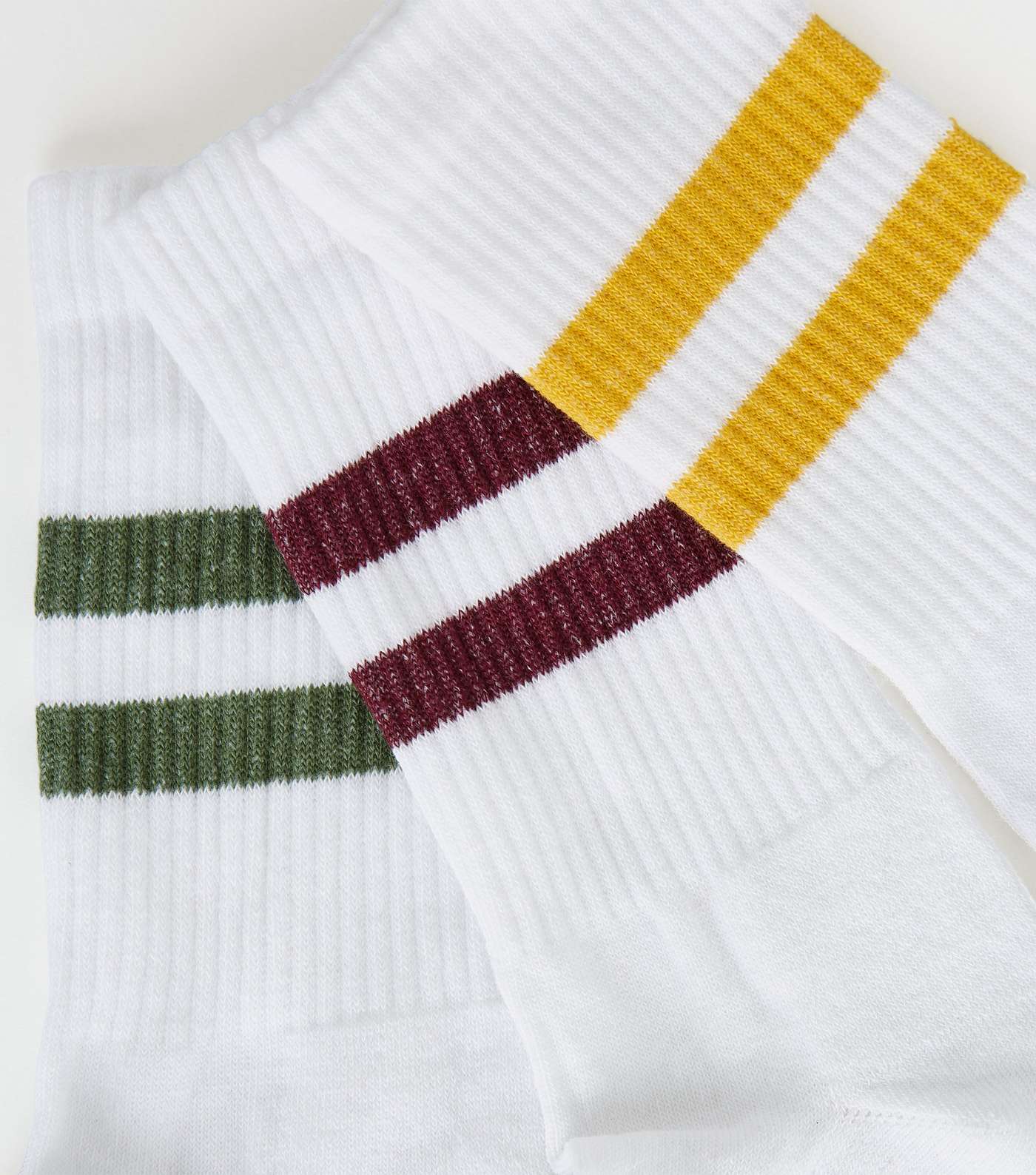 3 Pack Multicoloured Stripe Sports Socks  Image 2