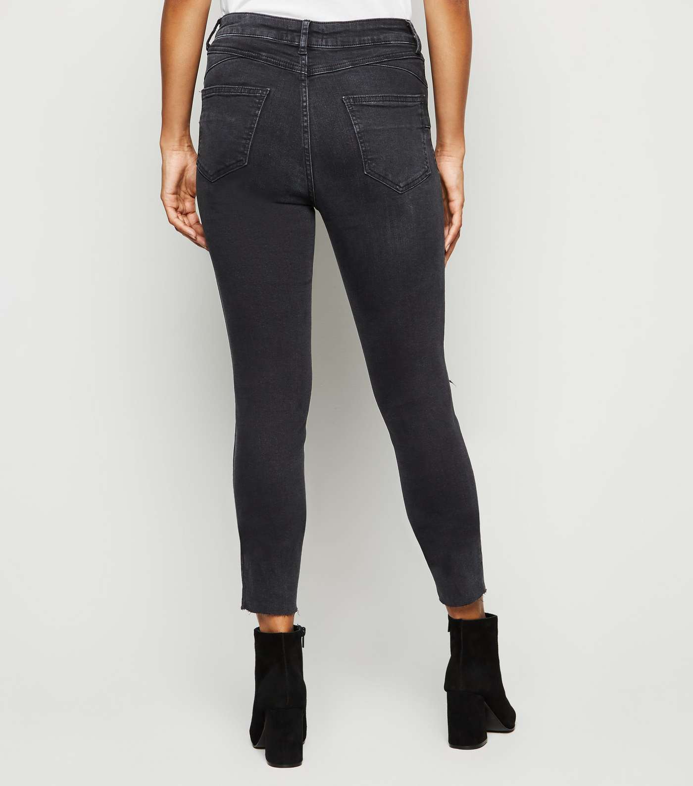 Petite Black High Rise 'Lift & Shape' Skinny Jeans Image 5