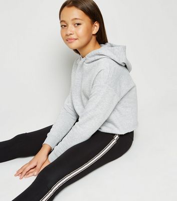 black trousers with glitter side stripe