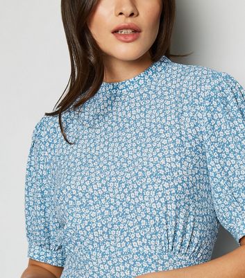 new look blue midi dress