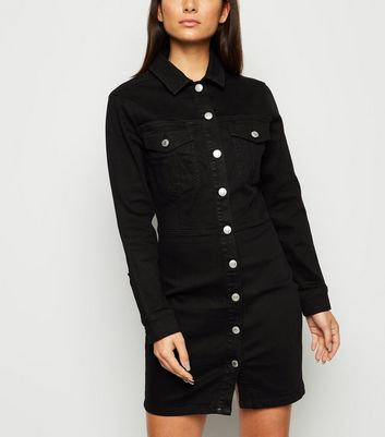 long sleeve denim bodycon dress