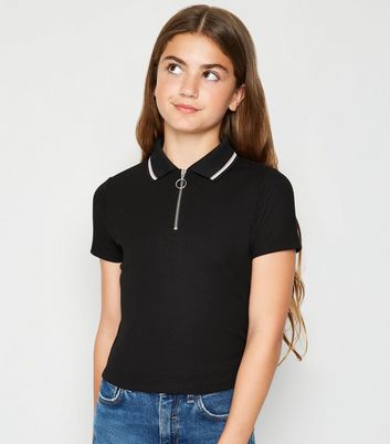 zip up polo shirt