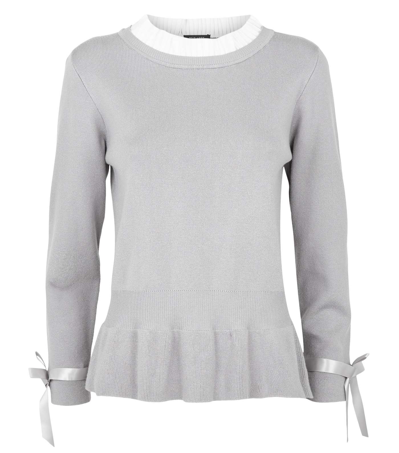 Pale Grey Frill 2 in 1 Jumper Image 4