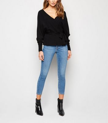 peplum wrap jumper