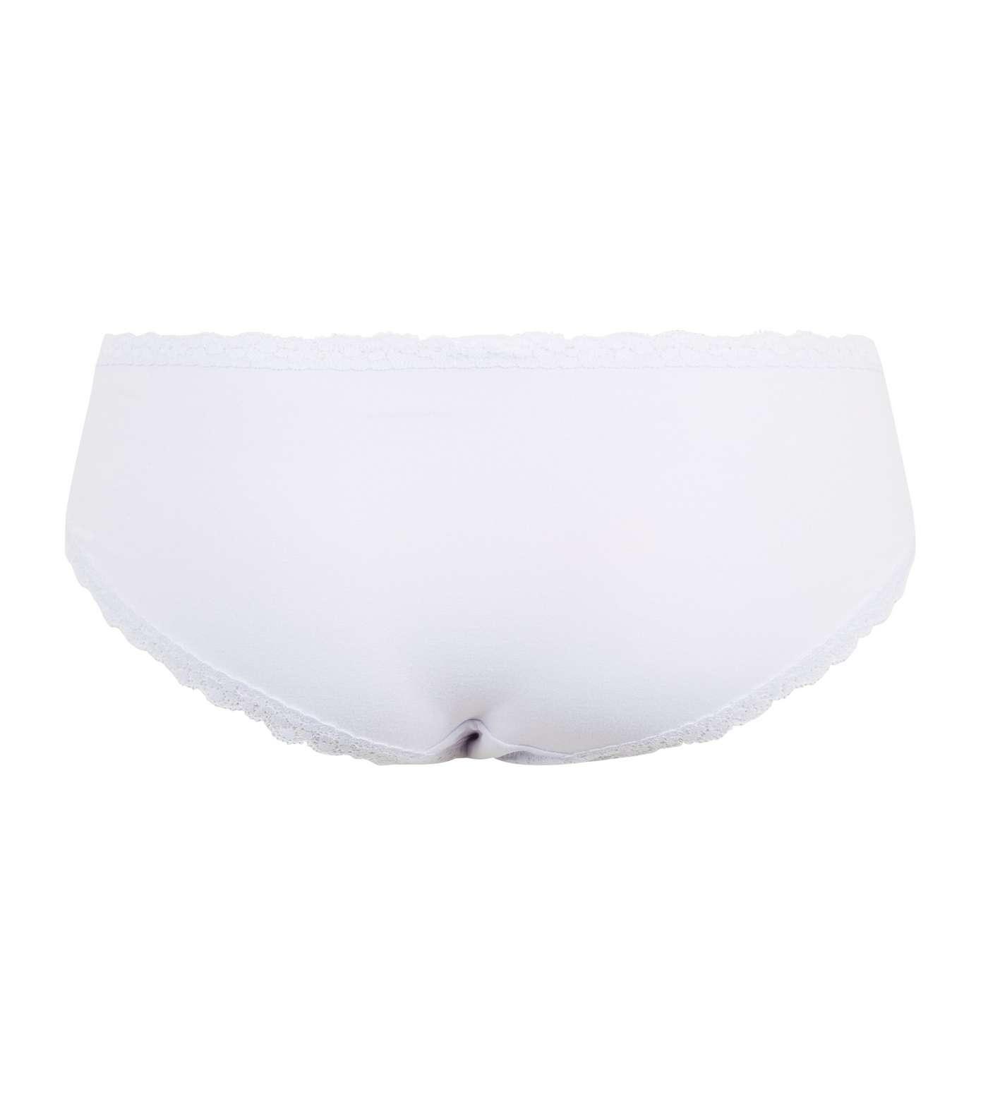 Girls 3 Pack White Lace Trim Briefs Image 2