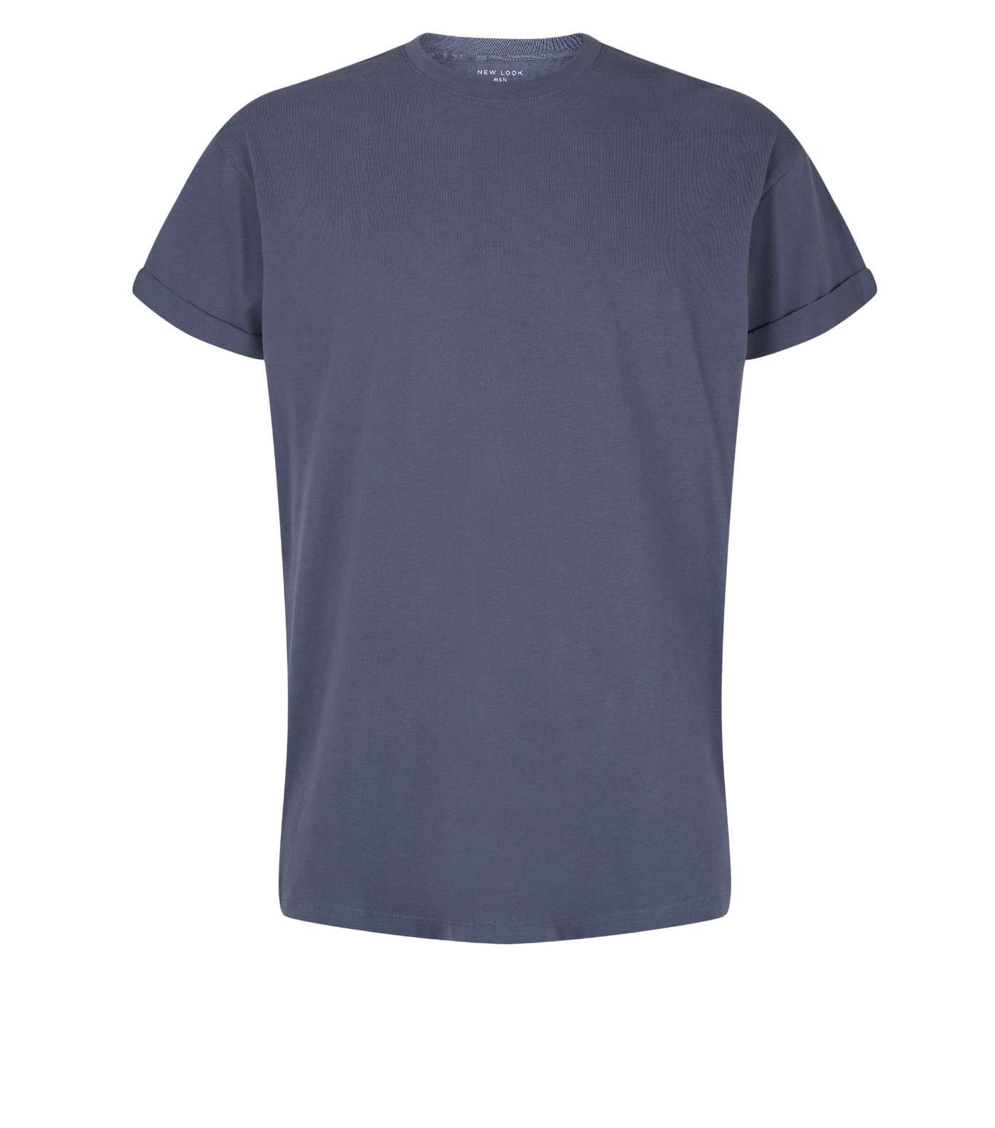 Bright Blue Roll Sleeve T-Shirt Image 4